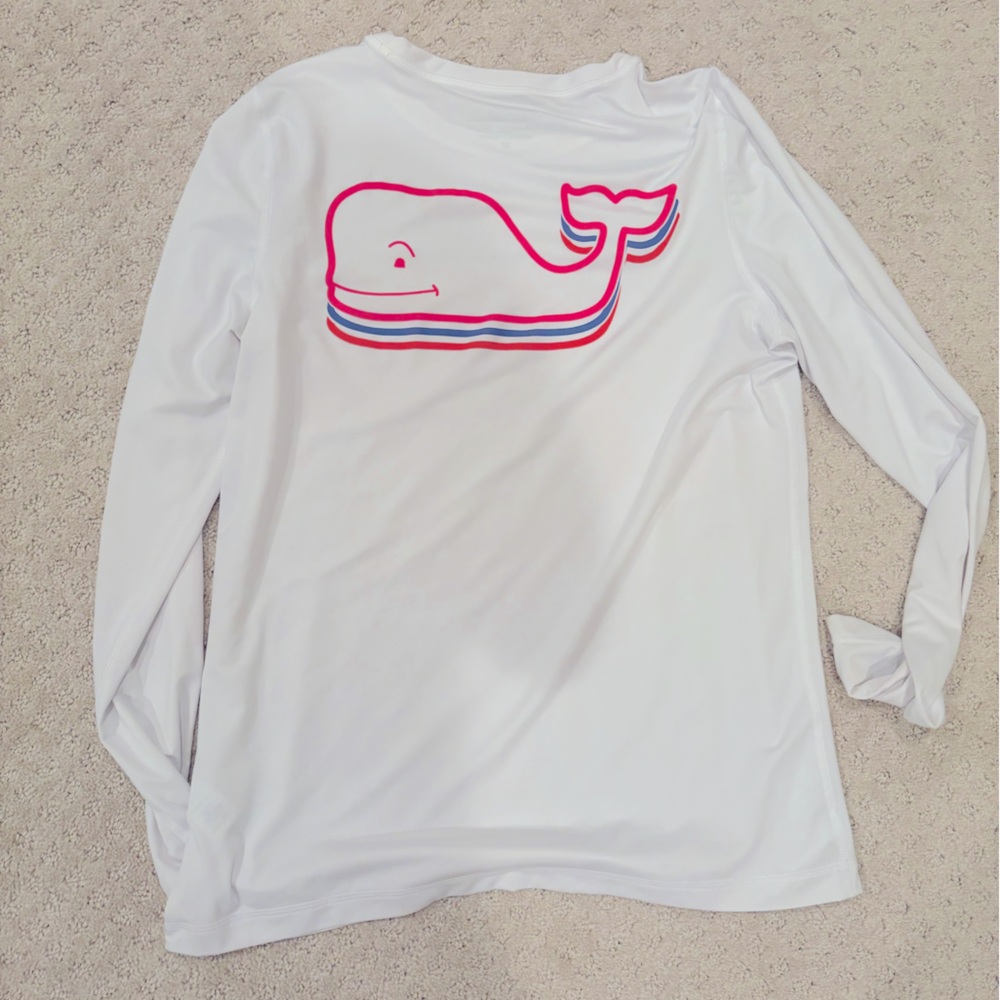 EUC practically new vineyard vines swim shirt spf upf sun shirt, medium
